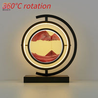 Lampe de Table Led Hourglass Art Décoratif Unique - Rotative noir-Rouge / Telécomande - 40% réduction 25