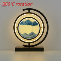 Lampe de Table Led Hourglass Art Décoratif Unique - Rotative noir-Bleu / Telécomande - 40% réduction 13