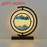 Lampe de Table Led Hourglass Art Décoratif Unique - Rotative noir-Bleu / Telécomande - 40% réduction 13