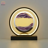 Lampe de Table Led Hourglass Art Décoratif Unique - Rond noir-Violet / Telécomande - 40% réduction 17