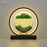 Lampe de Table Led Hourglass Art Décoratif Unique - Rond noir-Vert / Telécomande - Réduction 40% 16