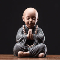 Statuette de petit moine Novice Yoga décoration maison - 3