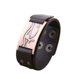 TALISMAN Oeil d’Horus - Bracelet Manchette Cuir - Cuivre - Noir / Standard - 14 à 17 jours - Réduction de 30% 1