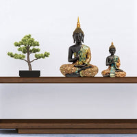Petites Statues Figurines Bouddha Thailande Fengshui - 3 pièces - 9