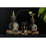 Petites Statues Figurines Bouddha Thailande Fengshui - 3 pièces - 8