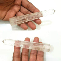 Pointe de cristal pur (himalaya) - baguette d'harmonisation 8 facettes