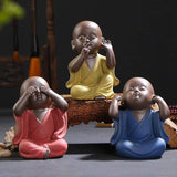 La Sagesse des 3 moines Bouddhistes - Lot de statuettes - Réduction 15%