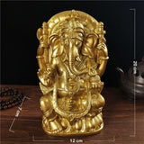 Statuette Ganesh - Figurine Dieu Elephant - Gold - 3