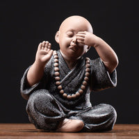 Statuette de petit moine Novice Yoga décoration maison - 7