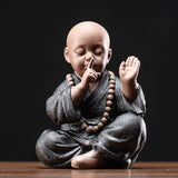 Statuette de petit moine Novice Yoga décoration maison - D - 9