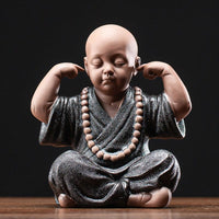Statuette de petit moine Novice Yoga décoration maison - 10