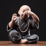 Statuette de petit moine Novice Yoga décoration maison - A - 11