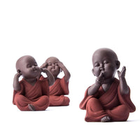 Statuettes 3 Moines bouddhistes - 10x5cm - Réduction de 30% 2