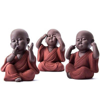 Statuettes 3 Moines bouddhistes - 10x5cm - Réduction de 45% 4