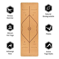 Tapis de yoga Ojas, liège, Limited Edition, 183x0,5x61cm, liège et TPE Liège